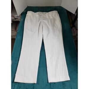 Braveman Dress Pants Size 42x30 Mens White Stretch Work Slacks Slim Straight NWT